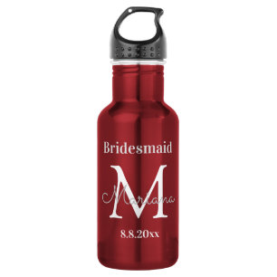 bridesmaid personalised elegant stylish 532 ml water bottle