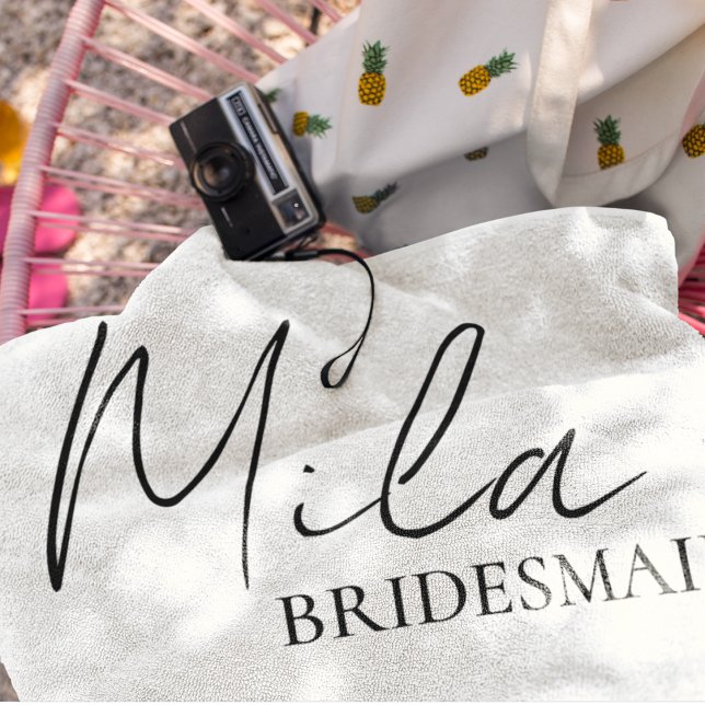 Bridesmaid Personalised Gift Ideas Beach Towel (Creator Uploaded)