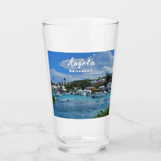 Bridesmaid Personalised Island Life Glass