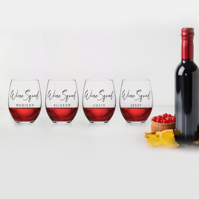 Bridesmaid Personalised Stemless Wine Glass (Creator Uploaded)
