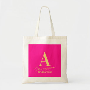 Bridesmaid Personalized Modern Monogram Tote Bag