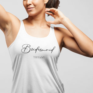 Bridesmaid Personalized Trendy Bachelorette Party Singlet