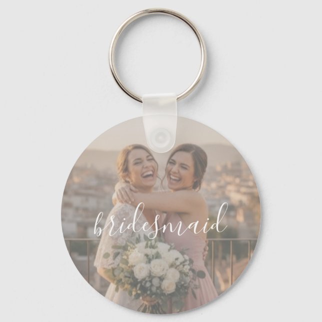 Bridesmaid Photo Strip 2 Pictures Proposal  Key Ring (Front)