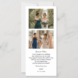 Bridesmaid Photo Strip 2 Pictures Proposal Magnetic Invitation