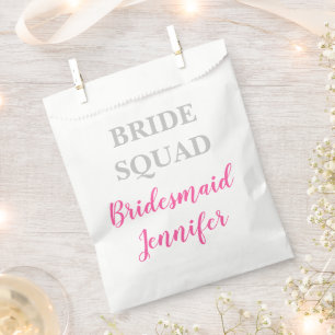 Bridesmaid Pink Custom Name Wedding Bachelorette F Favour Bags