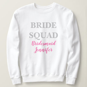 Bridesmaid Pink Custom Name Wedding Bachelorette Sweatshirt