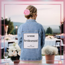 Bridesmaid Polka Dot Custom Bridal Party Wedding