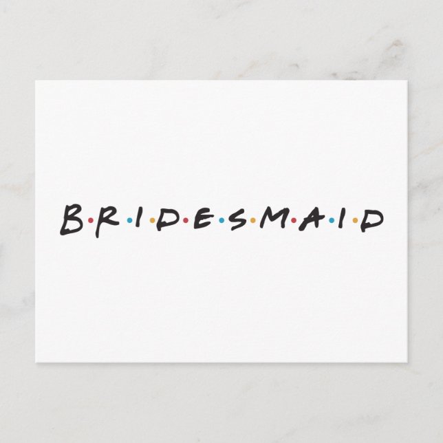 bridesmaid postcard (Front)