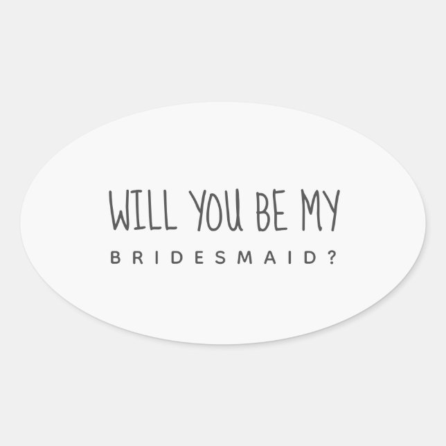 Bridesmaid Proposal Black and White Custom Sticker (Front)