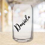 Bridesmaid Proposal Calligraphy Personalised Name  Can Glass<br><div class="desc">Are you looking for the perfect bridesmaid proposal or bridal party gift? Look no further than our personalised bridesmaid glass can with name! Featuring a classic minimalist design with beautiful calligraphy and modern script, this glass can is the ideal way to show your appreciation for your closest friends on your...</div>