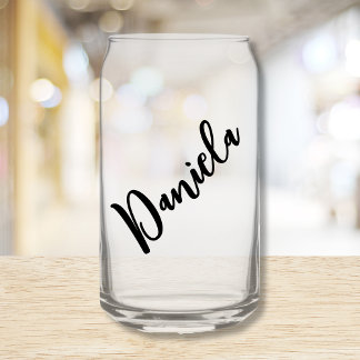 Bridesmaid Proposal Calligraphy Personalised Name  Can Glass