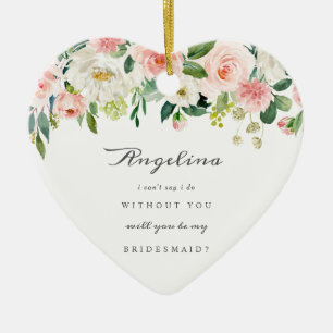 Bridesmaid Proposal Ceramic Keepsake Ornament