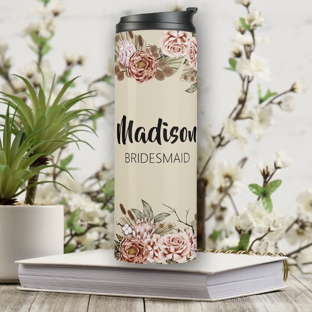 Bridesmaid Proposal Gift Customised Bridal Shower Thermal Tumbler (Creator Uploaded)