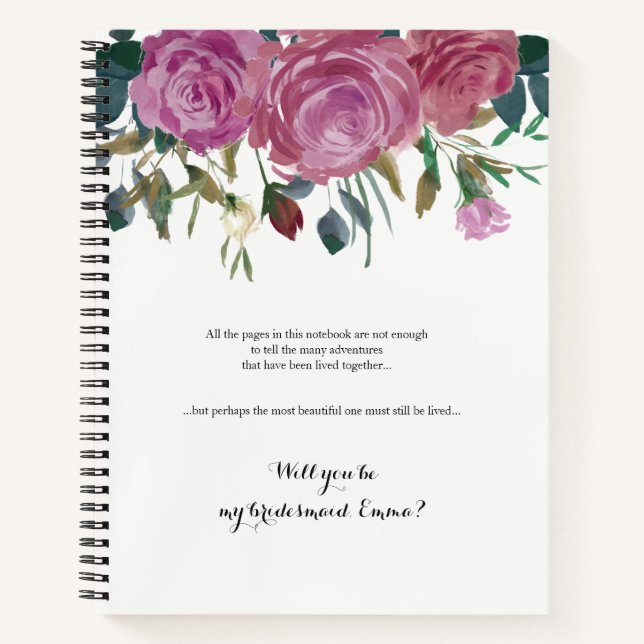 Bridesmaid proposal notebook | alternative idea (Front)