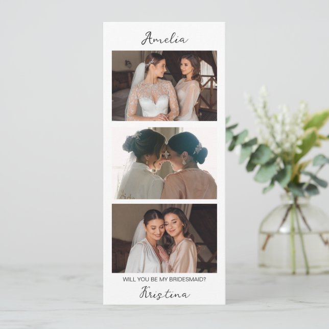 Bridesmaid Proposal Photo Card (Standing Front)