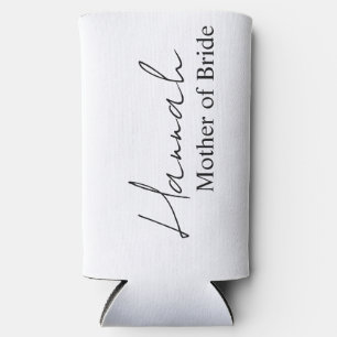 Bridesmaid Proposal Slim Can Coolers with names . 