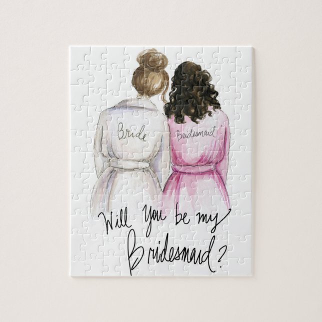 Bridesmaid? Puzzle Br Bun Bride Dk Br Curls Bm (Vertical)