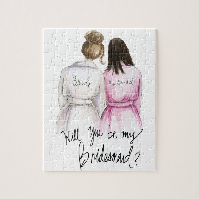 Bridesmaid? Puzzle Br Bun Bride Dk Br Long Bm (Vertical)