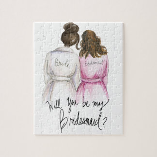Bridesmaid? Puzzle Dark Br Bun Bride Br Waves Bm