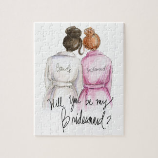 Bridesmaid? Puzzle Dark Br Bun Bride R Bun Bm