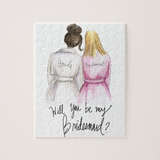 Bridesmaid? Puzzle Dk Br Bun Bride Bl Long Bm (Vertical)