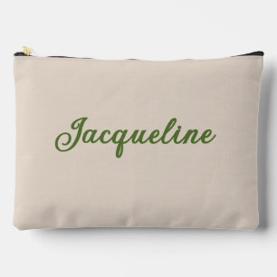 Bridesmaid Retro Green + Beige Diamond Chequered Accessory Pouch