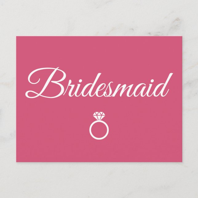 Bridesmaid ring postcard (Front)