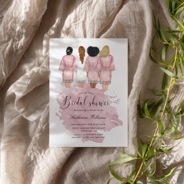 Bridesmaid Robes Blush Pink Bridal Shower  (Creator Uploaded)