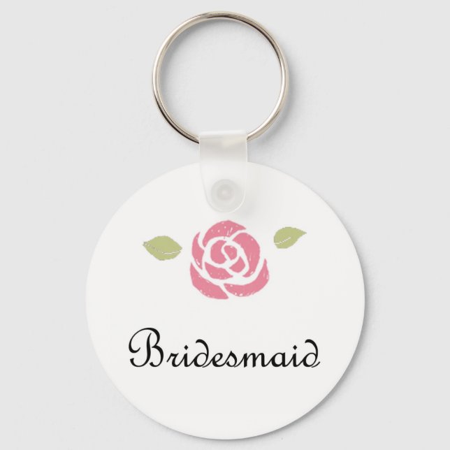 Bridesmaid Rose Key Ring (Front)