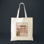 Bridesmaid Rustic Milk Can Country Wedding Tote Bag<br><div class="desc">Personalised bridesmaid tote bag with a rustic country theme. An old rusting milk can with a pretty orange flower by its side.  Wheat and faded red poppies in the background set against a faint wood panel. Also personalise with the wedding couple's names and wedding date.</div>