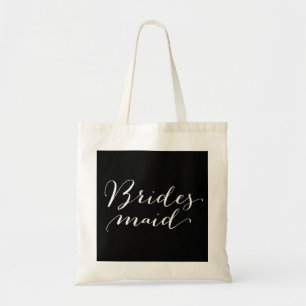 Bridesmaid Script Bridal Party Wedding Tote Bag