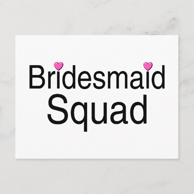 Bridesmaid Squad Postcard (Front)