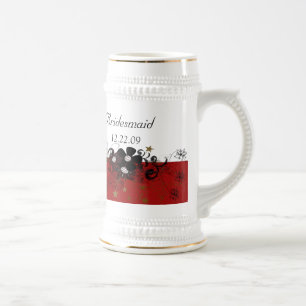 Bridesmaid Stein burgundy