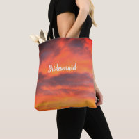 Bridesmaid Sunset Sky Orange Abstract Gift Favor