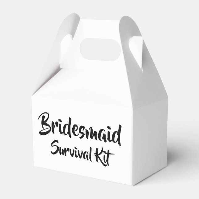 "Bridesmaid" Survival Kit Box (Front Side)