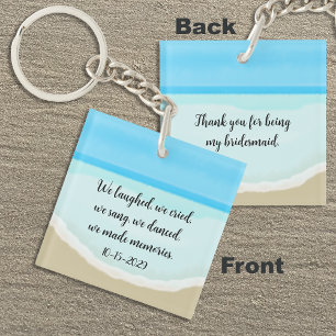 Bridesmaid Thank You Beach Keychain