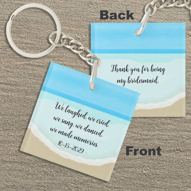 Bridesmaid Thank You Beach Keychain (Creator Uploaded)
