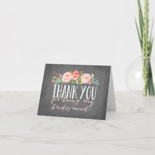 Bridesmaid Thank You Bridesmaid Card