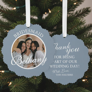 Bridesmaid Thank You Keepsake Wedding Tree Decoration Card