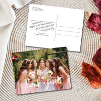 Bridesmaid Thank You Photo Wedding 