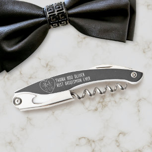 Bridesmaid Thank You Rustic Chalkboard Corkscrew