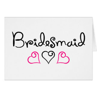 Bridesmaid Three Hearts