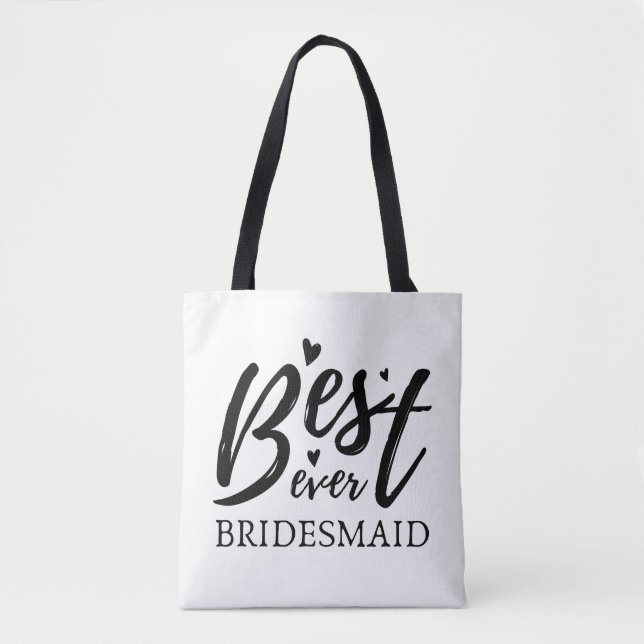 Bridesmaid Tote, Bridal Party Tote Bag (Front)