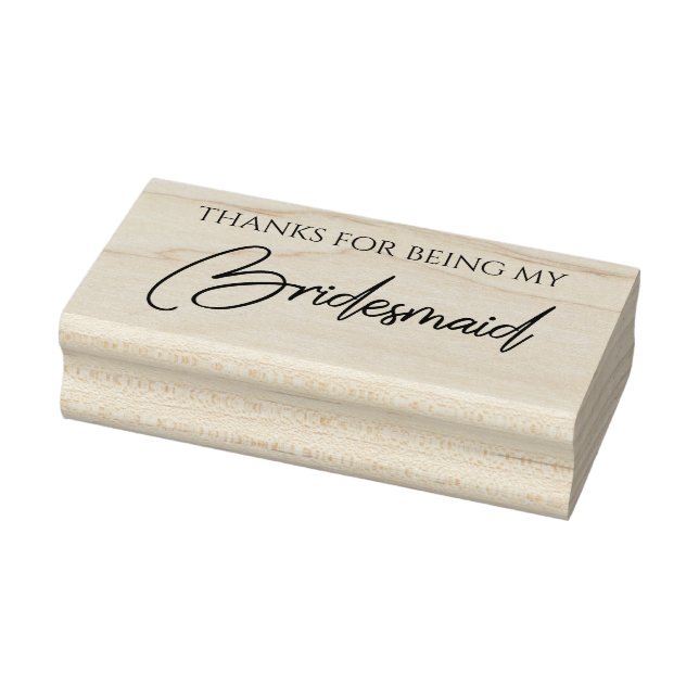 Bridesmaid Typography for Thanks Rubber Stamp (Stamp)