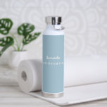 Bridesmaid Water Bottle<br><div class="desc">This insulated water bottle is shown in white with a bridesmaid custom name sample.
Colour accent Dusty Blue
Customise this item and change the sample name to yours.</div>