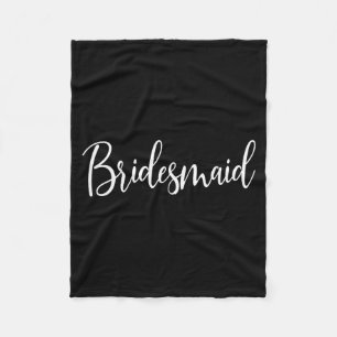 Bridesmaid Wedding Bachelorette Bridal Shower Fleece Blanket