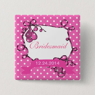 Bridesmaid wedding button
