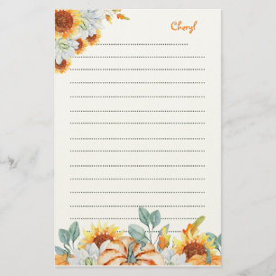Bridesmaid Wedding Fall Themed Gift Stationery