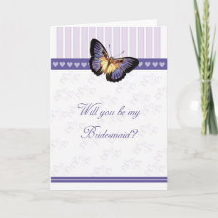 Bridesmaid wedding invitation card, Will you be my