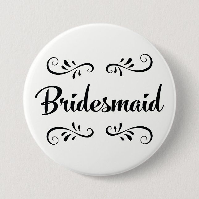 Bridesmaid Wedding Rehearsal Dinner 7.5 Cm Round Badge (Front)